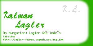 kalman lagler business card